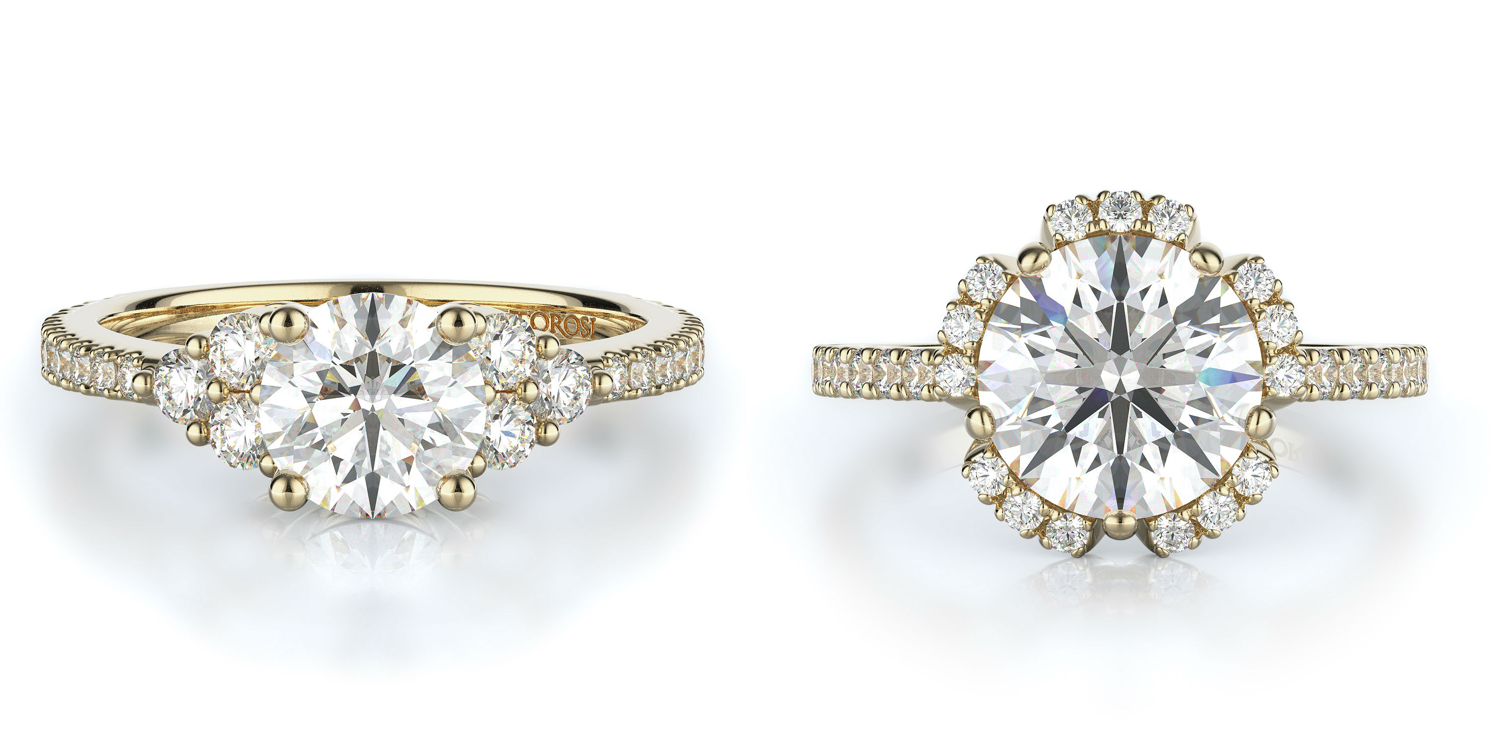 Yellow Gold Engagement Rings at Torosi