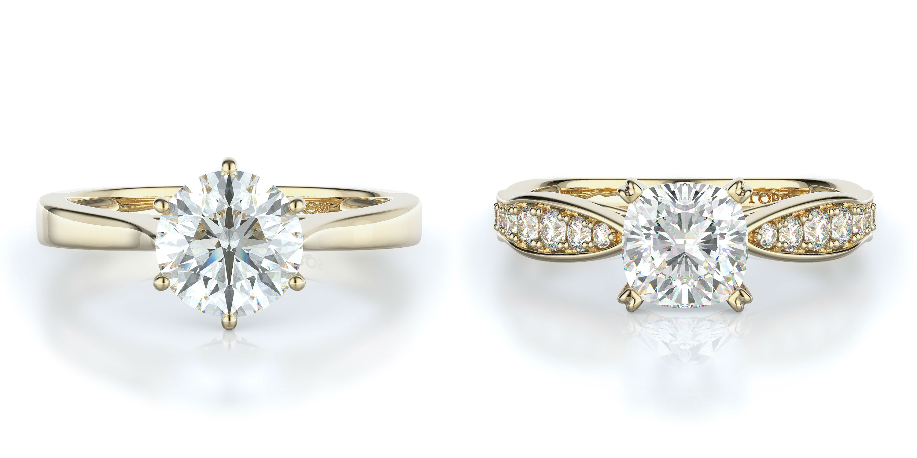 Yellow Gold Solitaire Engagement Rings