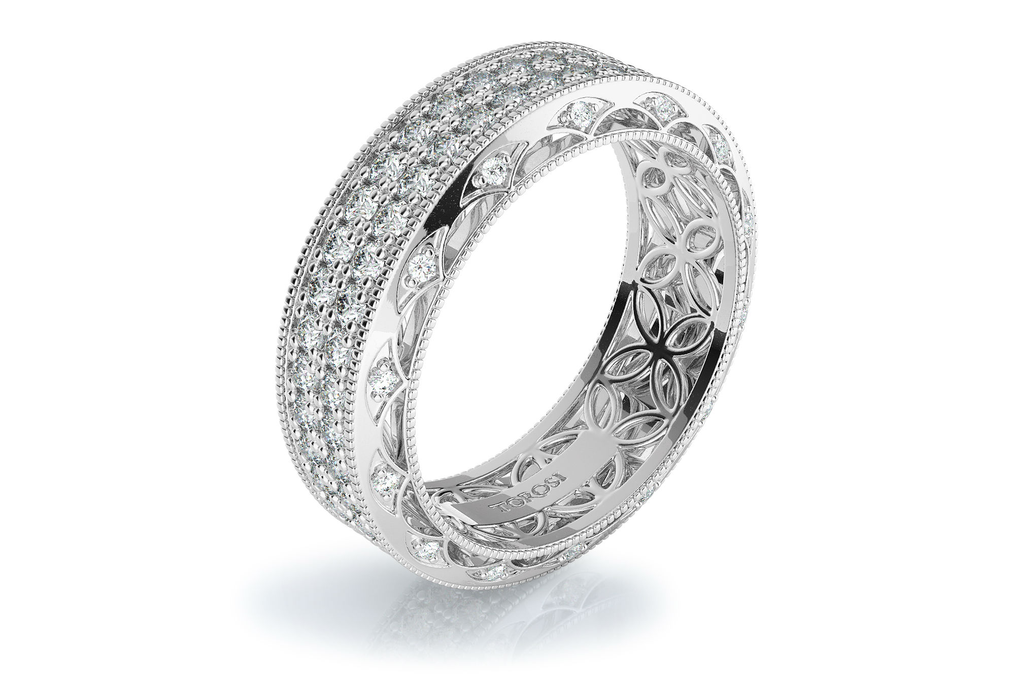 Pave wedding bands at Torosi