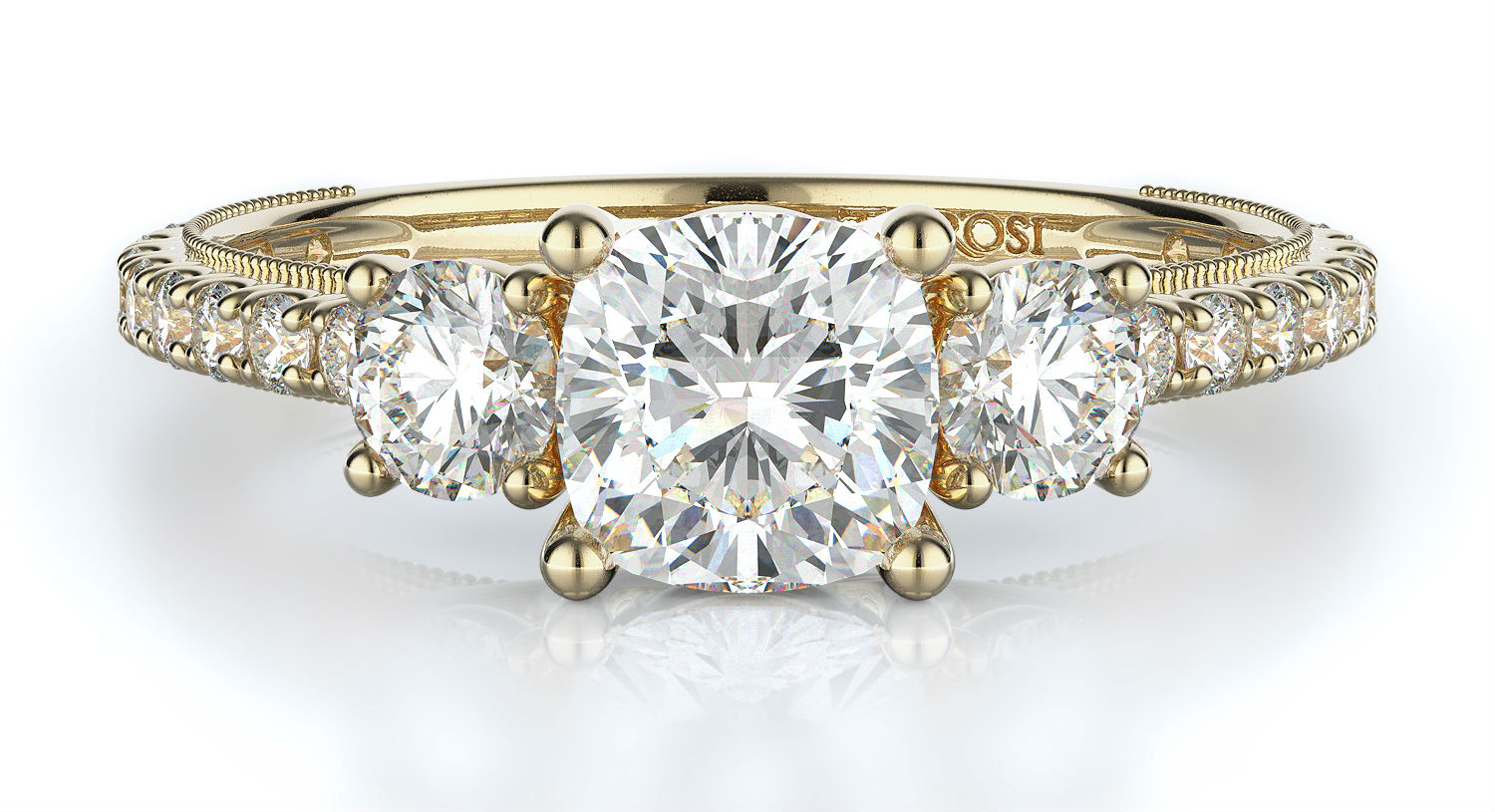 Three-Stone Engagement Rings at Torosi