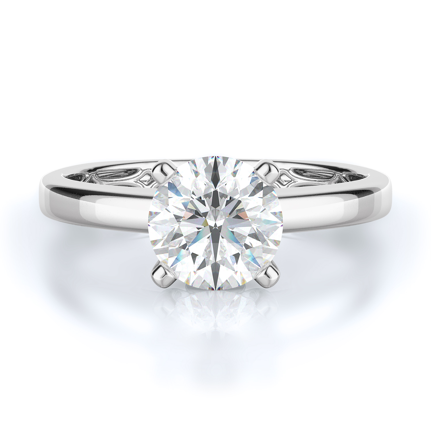 Solitaire Style Diamond Engagement ring 
(Center Diamond Not Included) product image