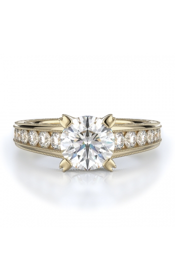 Sidestone Style Diamond Engagement ring 
(Center Diamond Not Included)