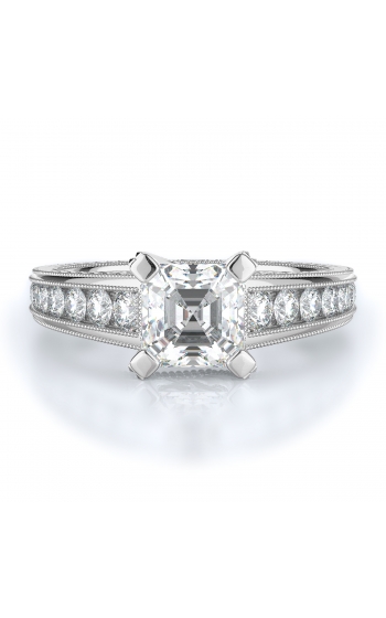 Sidestone Style Diamond Engagement ring 
(Center Diamond Not Included)