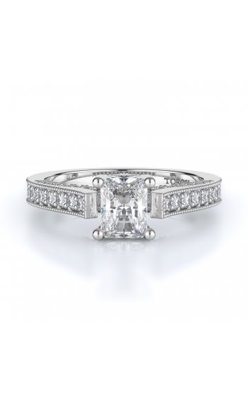 Sidestone Style Diamond Engagement ring 
(Center Diamond Not Included)