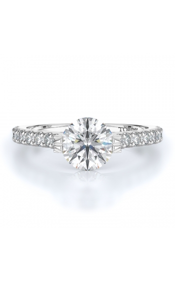 Sidestone Style Diamond Engagement ring 
(Center Diamond Not Included)
