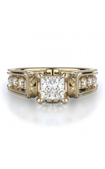 Sidestone Style Diamond Engagement ring 
(Center Diamond Not Included)