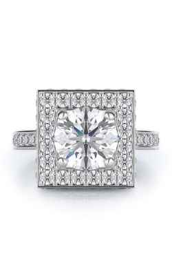 Halo Style Diamond Engagement Ring 
(Center Diamond Not Included)