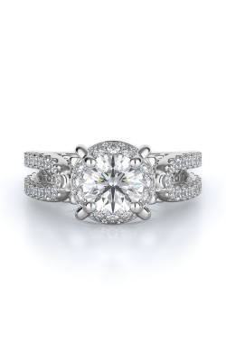 Halo Style Diamond Engagement Ring 
(Center Diamond Not Included)