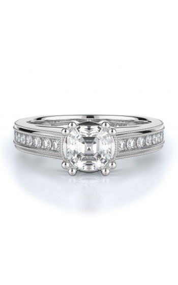 Sidestone Style Diamond Engagement ring 
(Center Diamond Not Included)