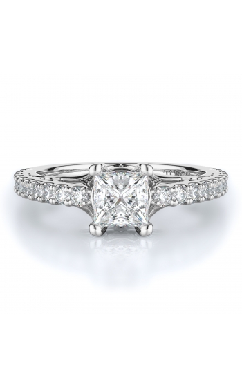 Sidestone Style Diamond Engagement ring 
(Center Diamond Not Included)