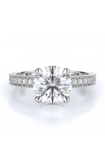 Sidestone Style Diamond Engagement ring 
(Center Diamond Not Included)