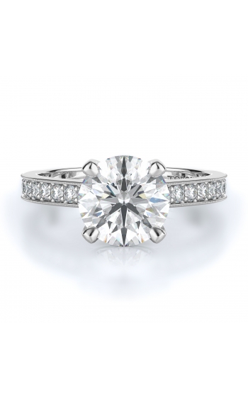 Sidestone Style Diamond Engagement ring 
(Center Diamond Not Included)