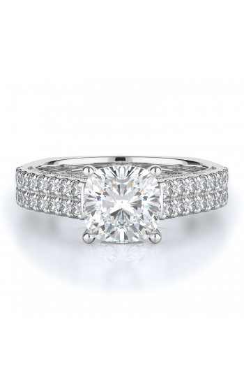 Sidestone Style Diamond Engagement ring 
(Center Diamond Not Included)