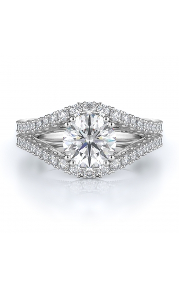 Sidestone Style Diamond Engagement ring 
(Center Diamond Not Included)