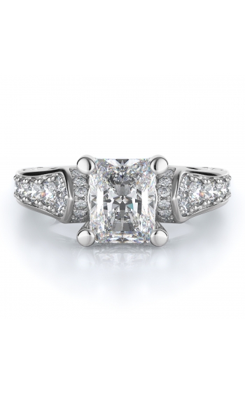 Sidestone Style Diamond Engagement ring 
(Center Diamond Not Included)