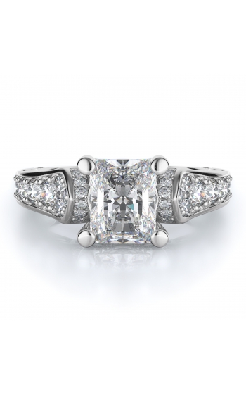 Sidestone Style Diamond Engagement ring 
(Center Diamond Not Included)