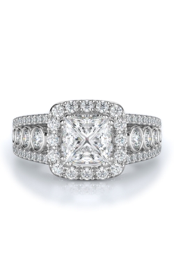 Halo Style Diamond Engagement Ring 
(Center Diamond Not Included)
