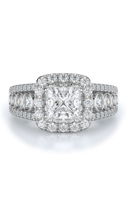 Halo Style Diamond Engagement Ring 
(Center Diamond Not Included)