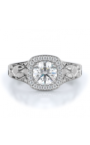 Halo Style Diamond Engagement ring 
(Center Diamond Not Included)