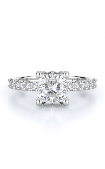 Sidestone Style Diamond Engagement ring 
(Center Diamond Not Included)