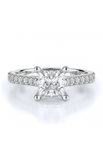 Sidestone Style Diamond Engagement ring 
(Center Diamond Not Included)