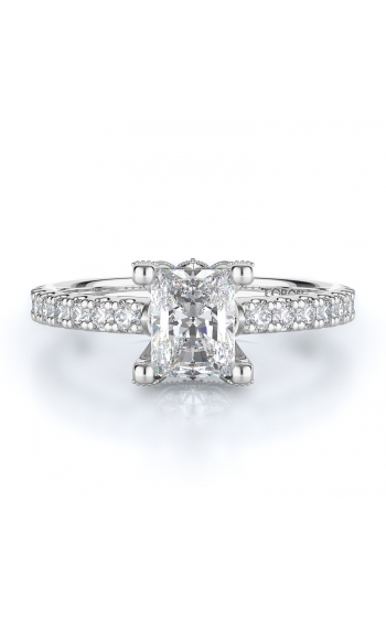 Sidestone Style Diamond Engagement ring 
(Center Diamond Not Included)