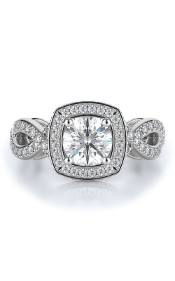 Halo Style Diamond Engagement Ring 
(Center Diamond Not Included)