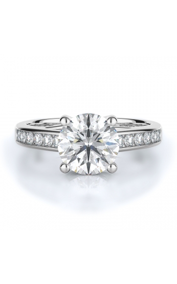 Sidestone Style Diamond Engagement ring 
(Center Diamond Not Included)