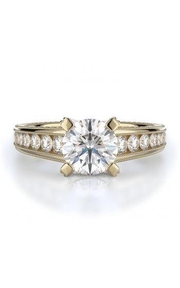 Sidestone Style Diamond Engagement ring 
(Center Diamond Not Included)