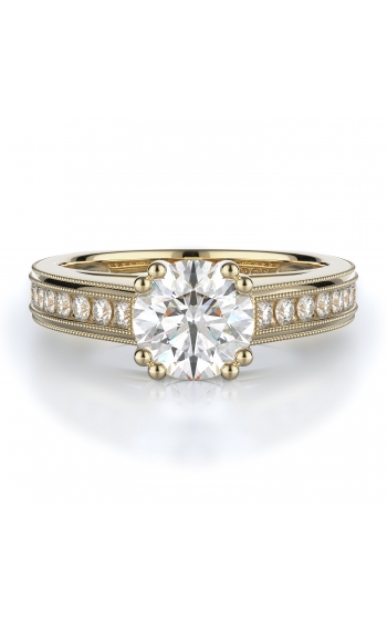 Sidestone Style Diamond Engagement ring 
(Center Diamond Not Included)