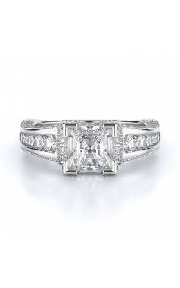 Sidestone Style Diamond Engagement ring 
(Center Diamond Not Included)