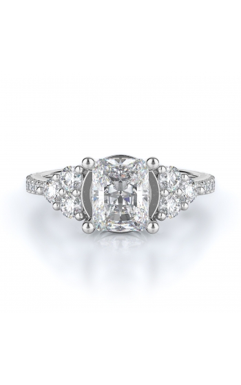 Sidestone Style Diamond Engagement ring 
(Center Diamond Not Included)