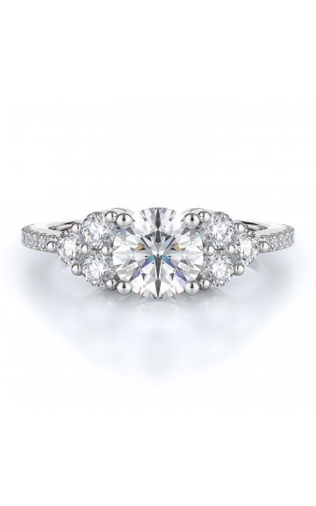 Sidestone Style Diamond Engagement ring 
(Center Diamond Not Included)