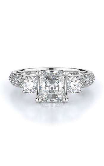 Three stone Style Diamond Engagement ring 
(Center Diamond Not Included)