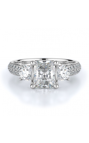 Three stone Style Diamond Engagement ring 
(Center Diamond Not Included)