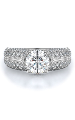 Sidestone Style Diamond Engagement Ring 
(Center Diamond Not Included)