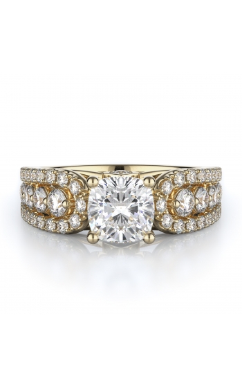 Sidestone Style Diamond Engagement ring 
(Center Diamond Not Included)