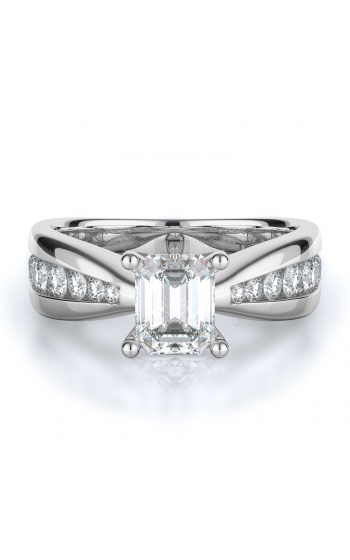 Sidestone Style Diamond Engagement ring 
(Center Diamond Not Included)