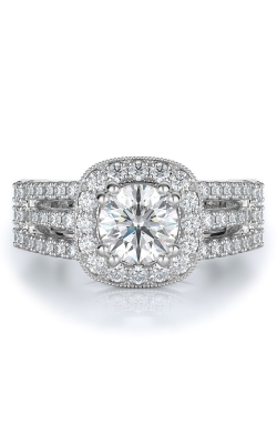 Halo Style Diamond Engagement Ring 
(Center Diamond Not Included)