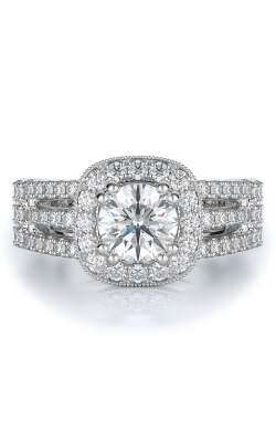 Halo Style Diamond Engagement Ring 
(Center Diamond Not Included)