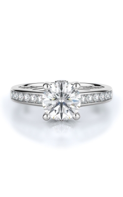 Sidestone Style Diamond Engagement Ring 
(Center Diamond Not Included)