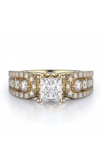 Sidestone Style Diamond Engagement ring 
(Center Diamond Not Included)