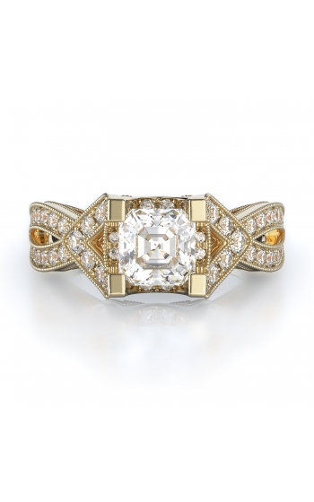 Sidestone Style Diamond Engagement ring 
(Center Diamond Not Included)