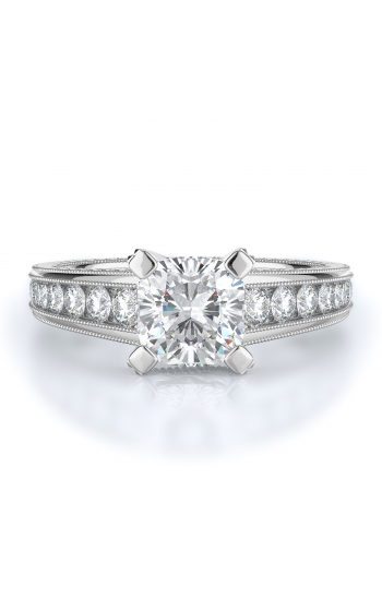 Sidestone Style Diamond Engagement ring 
(Center Diamond Not Included)