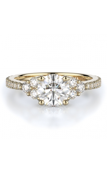 Sidestone Style Diamond Engagement ring 
(Center Diamond Not Included)