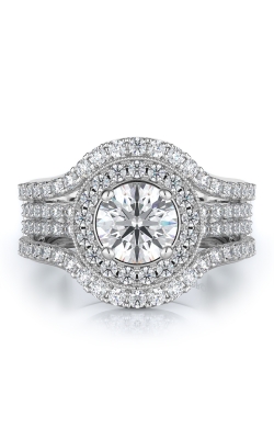 Halo Style Diamond Engagement Ring 
(Center Diamond Not Included)