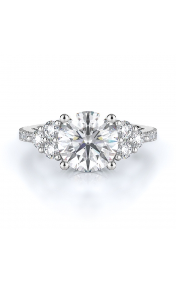 Sidestone Style Diamond Engagement ring 
(Center Diamond Not Included)