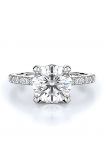 Sidestone Style Diamond Engagement ring 
(Center Diamond Not Included)