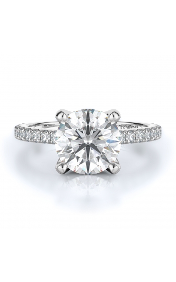 Sidestone Style Diamond Engagement ring 
(Center Diamond Not Included)