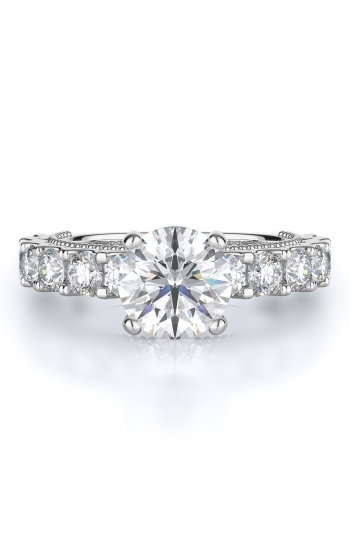 Sidestone Style Diamond Engagement ring 
(Center Diamond Not Included)